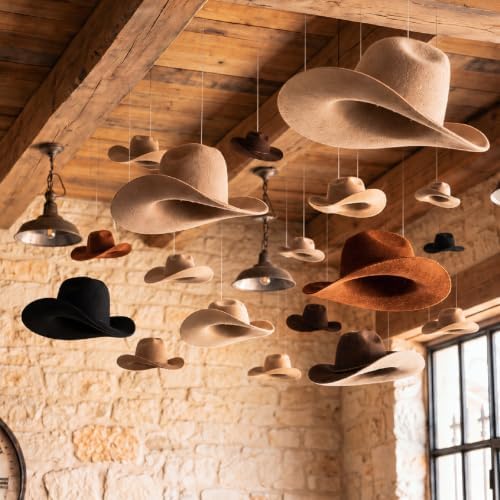 Epakh 12 Pcs 3D Cowboy Hat Hanging Streamers Western Party Decorations