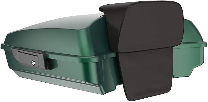 Advanblack Road Glide Tour Trunk Pack Deep Jade Pearl Razor Tour Trunk Pack Backrest Pad for '97-'25 Harley Touring Road King Street Glide Electra Glide CVO Models