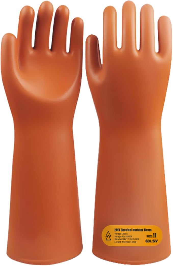 Electrician Insulated Gloves - Class 2 ASTM Compliant High Voltage Electrical Insulating Rubber Gloves For Men,Electrical Safety Gloves Lineworker