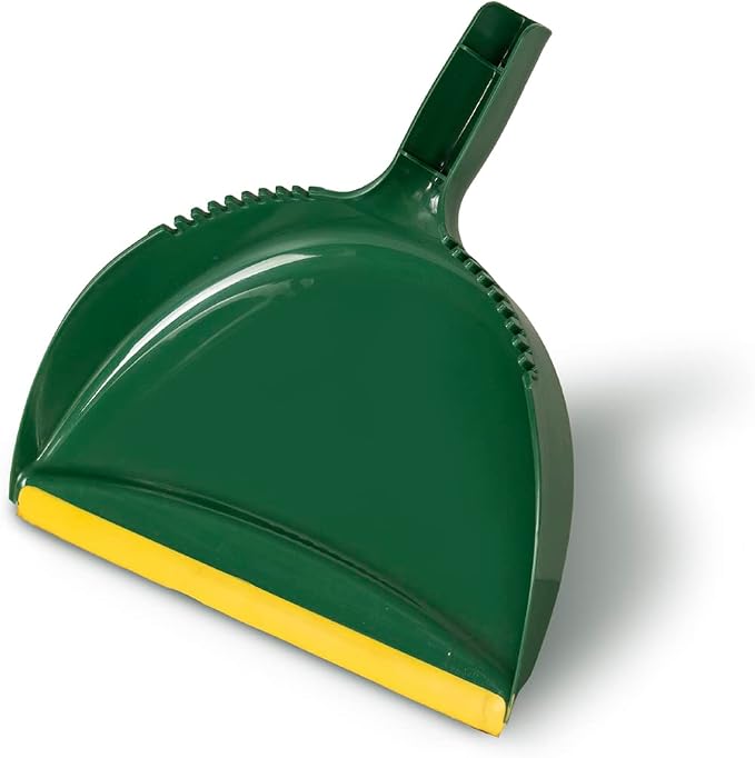 Pine-Sol Jumbo Dustpan, 13.2” | Heavy Duty Dust Pan with Rubber Edge | Clip-On Design Attaches to Standard Broom Sticks