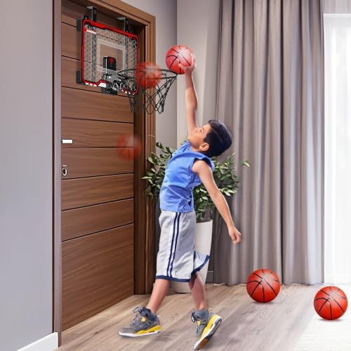 HopeRock Indoor Basketball Hoop for Kids, Mini Hoop Over the Door