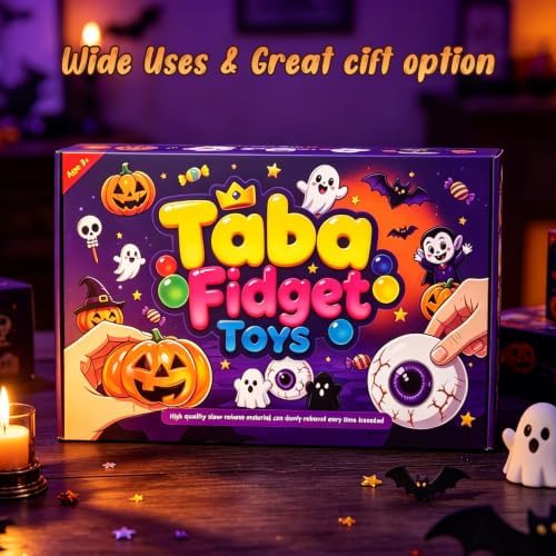 17Pcs Halloween Squishy Toys Kit, Slow Squeeze Squishies Fidget Toys Set