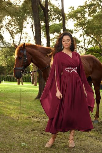 Scarlet Darkness Women's Renaissance Costume V Neck Medieval Fairy Dresses