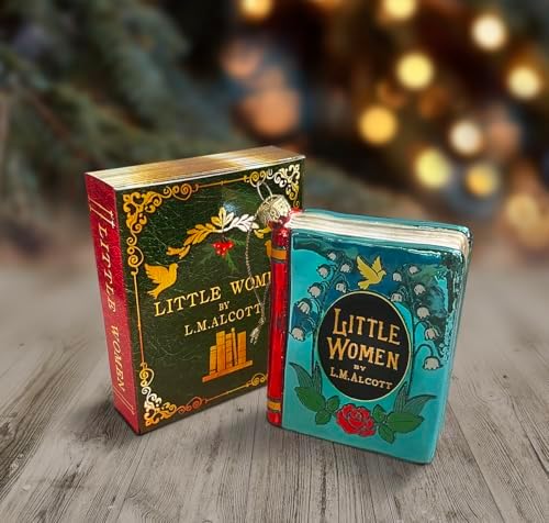 Little Women by Louisa M. Alcott Christmas Tree Ornament, Blown Glass 3D Book Ornament, Book Lover Gift, for Book Lovers.