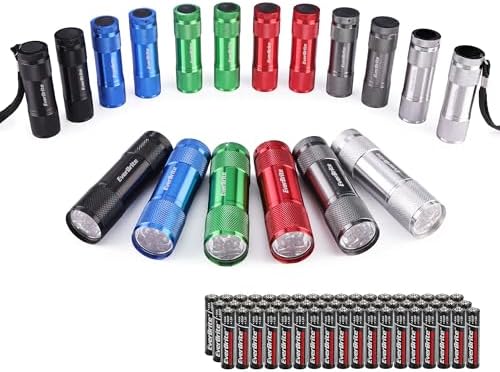 EverBrite 18-Pack Mini LED Flashlight Set,Portable Compact