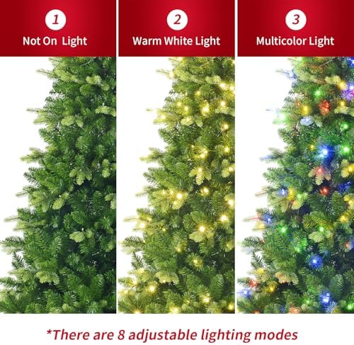 Pre-Lit Christmas Tree, 6FT PE & PVC Artificial for Home Decor