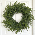 GIAUMA 24"Realistic Artificial Norfolk Pine Christmas Wreath for Front Door