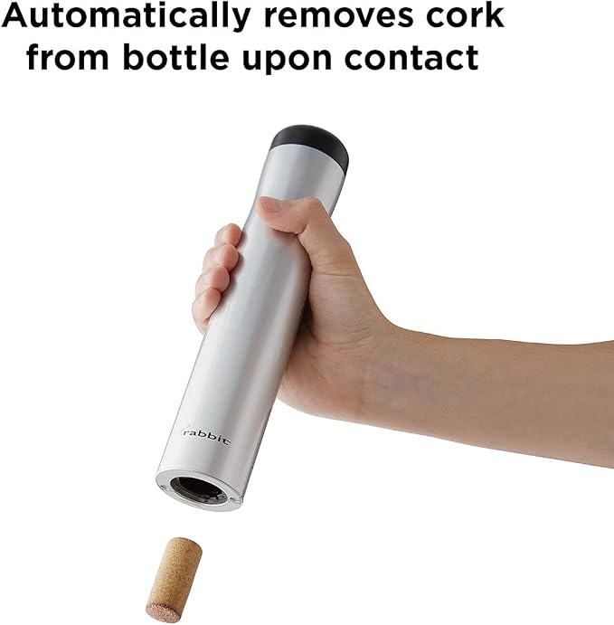 Rabbit Automatic Electric Corkscrew-Hands-Free Wine Opener with Integrated Foil Cutter,Rechargeable Cordless Electric Bottle Opener for All Cork Types-Barware Essential & Kitchen Tools (Pack of 12)