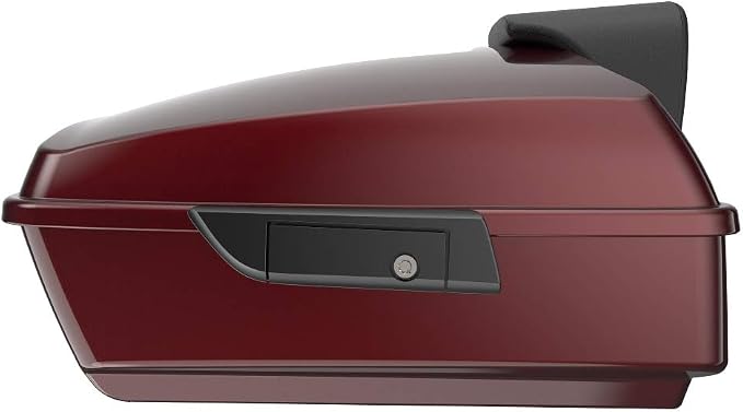 Advanblack Road Glide Tour Trunk Pack Mysterious Red Sunglo Chopped Tour Trunk Pack Backrest Pad for '97-'25 Harley Touring Road King Street Glide Electra Glide CVO models