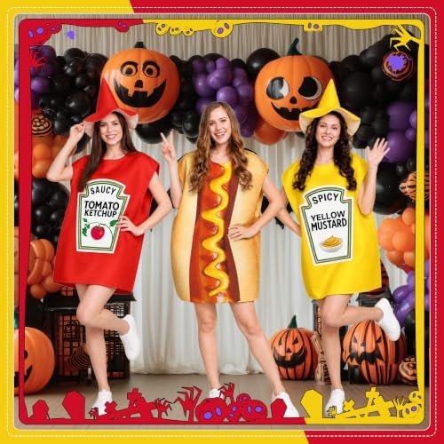 Halloween Group Couple Costume Hot Dog Ketchup Mustard Halloween Costumes