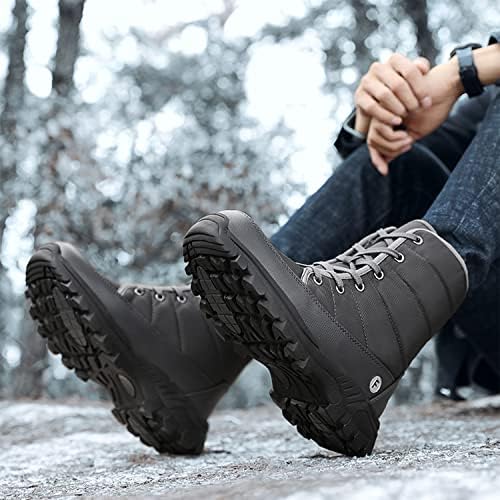 Men's Warm Winter Snow Boots Unisex Shoes Outdoor Anti-Slip Lightweight Cold Weather Boots
