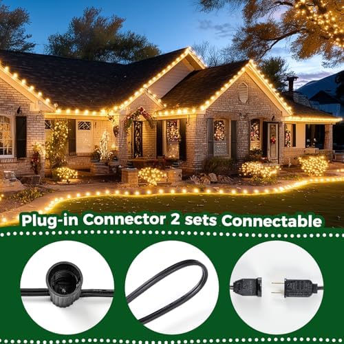Minetom C9 Christmas Lights, 50FT 50LED C9 Vintage String Lights Outdoor
