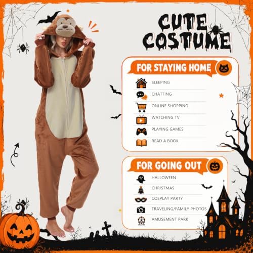 Adult Onesie Pajamas Animal One Piece Costume Halloween Cosplay for Women Men