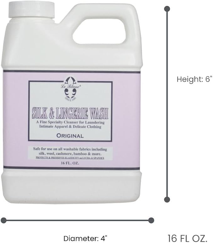 Le Blanc® Original Silk & Lingerie Wash – Luxury Laundry Cleanser for Delicates- 16 oz. (1 pack)