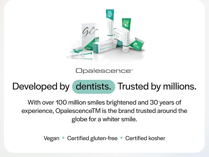 Opalescence Whitening Toothpaste for Sensitive Teeth Mint (12 Pack) 5167-12 | 4.7 oz Toothpaste With 5% Potassium Nitrate and Fluoride to Help Relieve Sensitivity, Strengthen Enamel, and Remove Stains