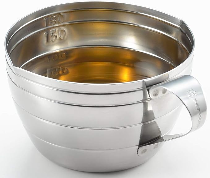 Cooking Iroha YJ2771 Stainless Steel Measuring Cup, 6.8 fl oz (200 ml)