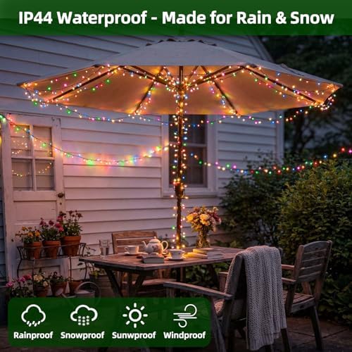300 LED 75FT Christmas String Lights Indoor Outdoor, 12 Modes, Multicolor