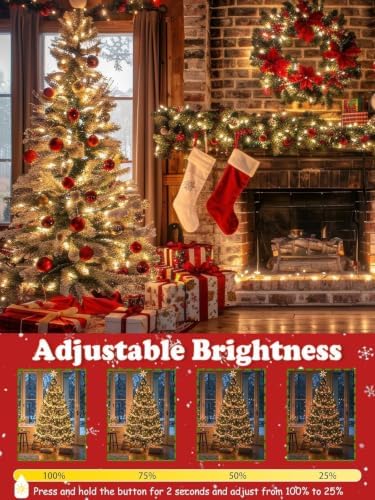 2 Pack 400 LED Christmas Lights 13 Modes Extendable Christmas Tree Lights