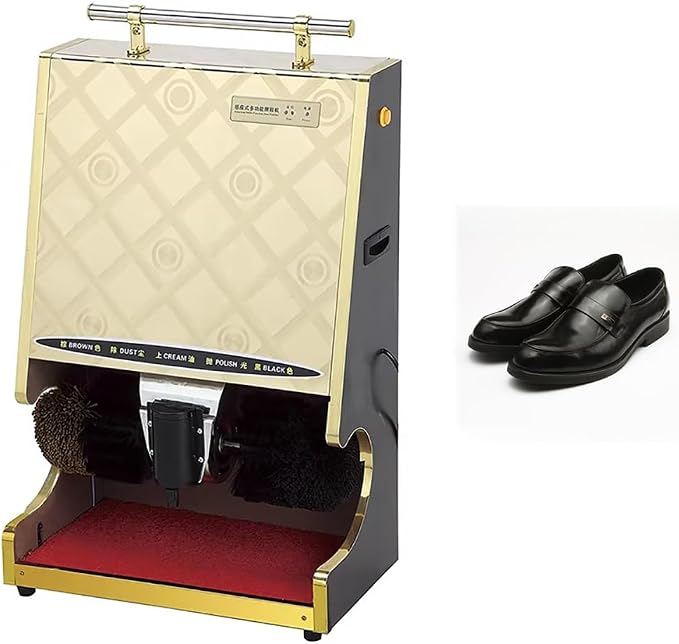 Heavy Duty Shoe Polisher Machine, Commercial Induction Shoe Polishing Machine, Public Electric Shoe Cleaner & Polisher, Electric Shoe Polisher Plug-In Shoe Buffer with Polish Box,I