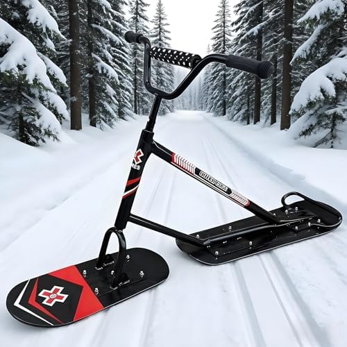 The Do-It-All Winter Sled & Scooter - Redefine Your Snow Day! Built with a 360° Spin System for Agile Turns, Unmatched Durability for 330lb Loads, for Teens, Adults, and Family Outings Black