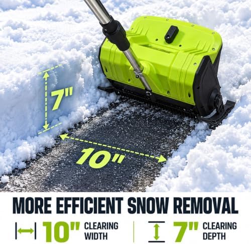 21V Electric Cordless Snow Shovel, 10In 700W Brushless Snow Blower(1X4.0Ah)