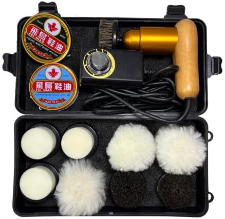 Best Electric Shoe Shine Polisher Buffer With 9 Replaceable Brush Heads Supports Multiple Shoe Polish Colors Shoe Buffer Drill Attachment Shoe Polish For Leather Men's Shoe Shine Kit