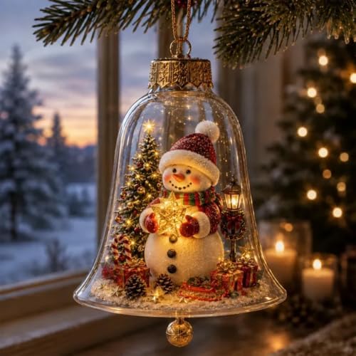 Glowing Christmas Story Ornament, 2026 New Mini Holiday Scene 3.94In