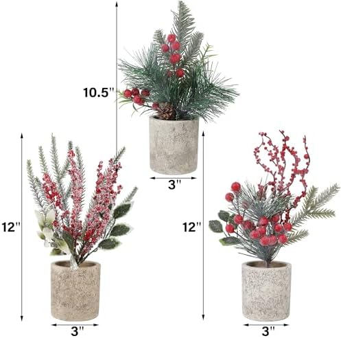 winemana Mini Christmas Tree Table Decorations Indoor Holiday Office Decor