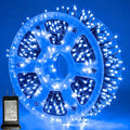 Pooqla 1000 LED Blue Christmas Lights Outdoor String Lights, 328 ft