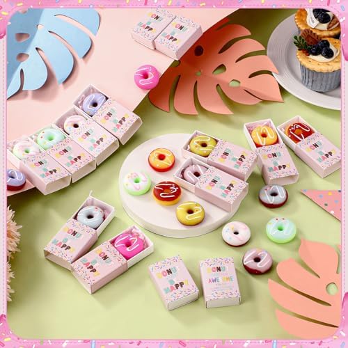 72 Sets Appreciation Gifts Donut Toys with Boxes, Reminder You are Awesome