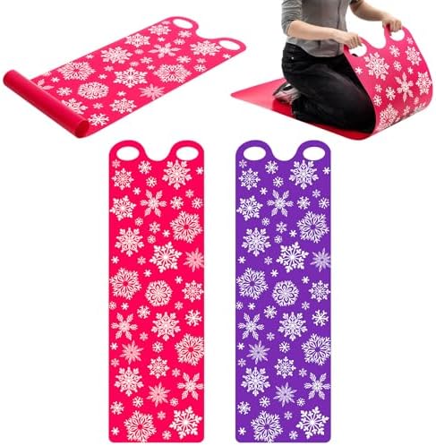 Leyndo 54" Snow Sled for Adults Roll up Mat