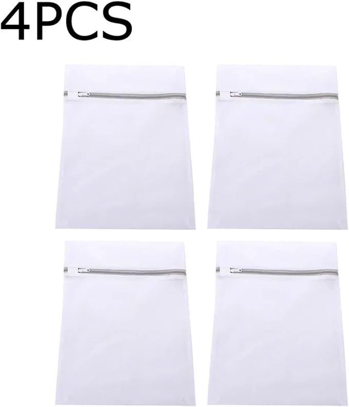 1-10PCS Mesh Laundry Bags For Delicates Protective Bag Durable Net Fabric Wash Bag Dirty Clothes Storage Travel Organization Bag(4pcs d)