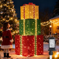 4.9FT Large Christmas Lighted Gift Boxes - 505 LEDs Outdoor Decoration