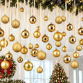Halloscume 78 Pcs Christmas Ball Ornaments Ceiling Hanging Decor, Beige