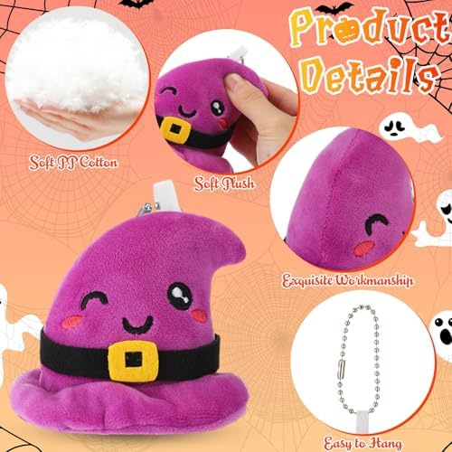 HyDren 18 Pcs Halloween Plush Toy Bulk 4 Inch Halloween