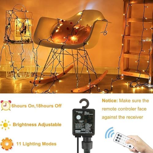 300 LED Warm White to Multicolor Christmas Tree Lights Outdoor