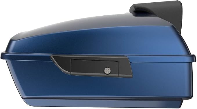 Advanblack Road Glide Tour Trunk Pack Big Blue Pearl Chopped Tour Trunk Pack Backrest Pad for '97-'25 Harley Touring Road King Street Glide Electra Glide CVO models