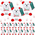 Haull 18 Pcs Christmas Jesus Mini Plush Bears, Red