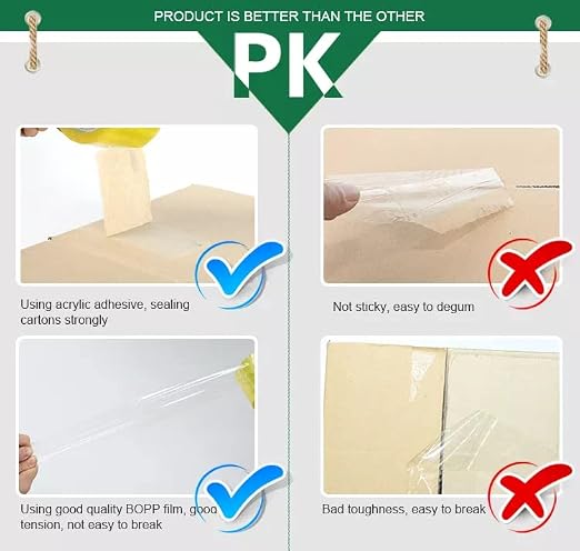 Heavy Duty Clear Packing Tape 24 Rolls 3 Inch x 110 Yards (330 Feet) Per Roll Carton Sealing Tape for Shipping Packaging Moving Office Storage & Tape Gun Refills 2.0 Mil 3960 Total Yards
