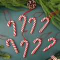 AUGSUN 16 Pcs Red and White Candy Cane Ornaments for Christmas Tree