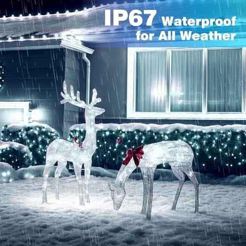 394FT White Christmas Lights, 1200 LED Outdoor Halloween String Lights