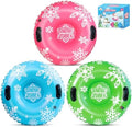 ZMLM Snow Tube for Sledding -2 Pack/3 Pack 36" Inflatable Snow Sled for Kids and Adults Heavy Duty Blow Up Tube with Handles Outdoor Winter Toys Gift for Sport Supplies