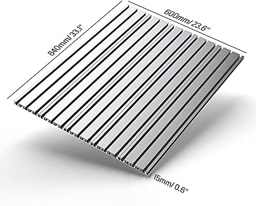 Genmitsu T-Slot Table 6060 Extension Aluminum Spoilboard for CNC Router Machine PROVerXL 4030 XY-Axis Extension Kit, 840 x 600 x 15mm (33.1''x 23.6''x 0.6'')