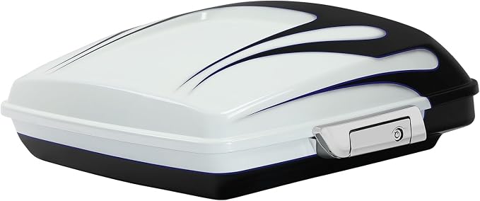 5.5" Razor Motorcycle Trunk W/Latch Key Fit For Harley 2014-2025 Touring CVO Road King Street Glide Electra Glide Ultra Limited Pack White Amethyst Black Licorice Flames
