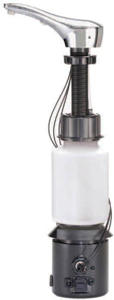 Bobrick 824 Automatic Liquid Soap Dispenser, Top-Fill Touch-Free Soap Spout 34-fl oz. (1.0-L) Liquid Soap Capacity, For Public Restroom Countertops 1-3/8” Mounting Diameter, Chrome Finish