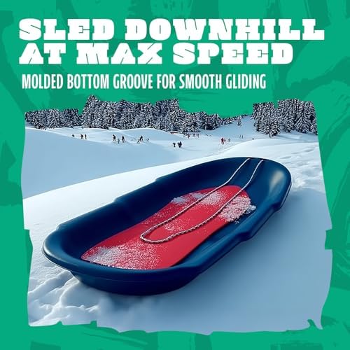 Flexible Flyer Roto Molded Snow Sled for Adults & Kids. Heavy Duty Plastic SNO Slider