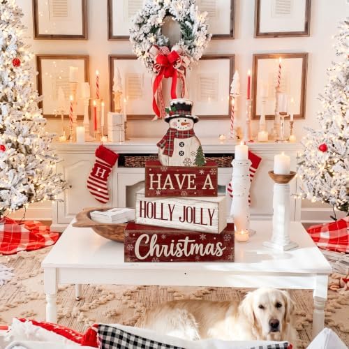 Moucuny 4 Pcs Christmas Snowman Decor Winter Table Decorations Have A Jolly
