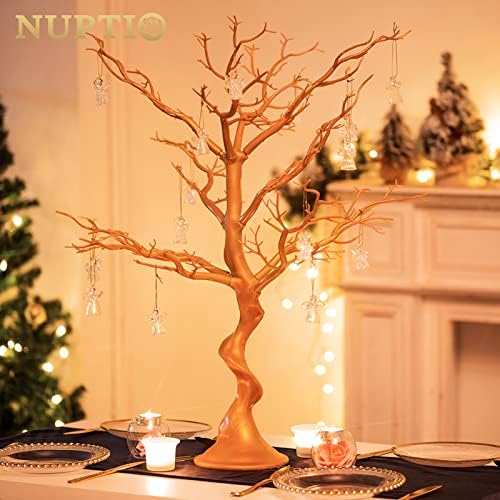 NUPTIO Gold Christmas Tree, 30 Inch Artificial Display Branch for Wedding
