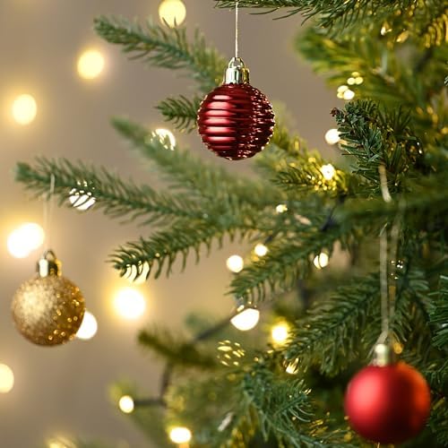 Valery Madelyn Small Christmas Tree Decorations Ball Ornaments 24ct 1.57"