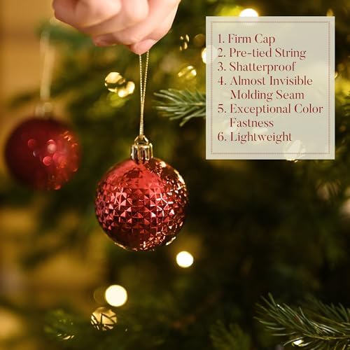 Valery Madelyn 50ct Christmas Tree Decorations Ball Ornaments 2.36 Inches